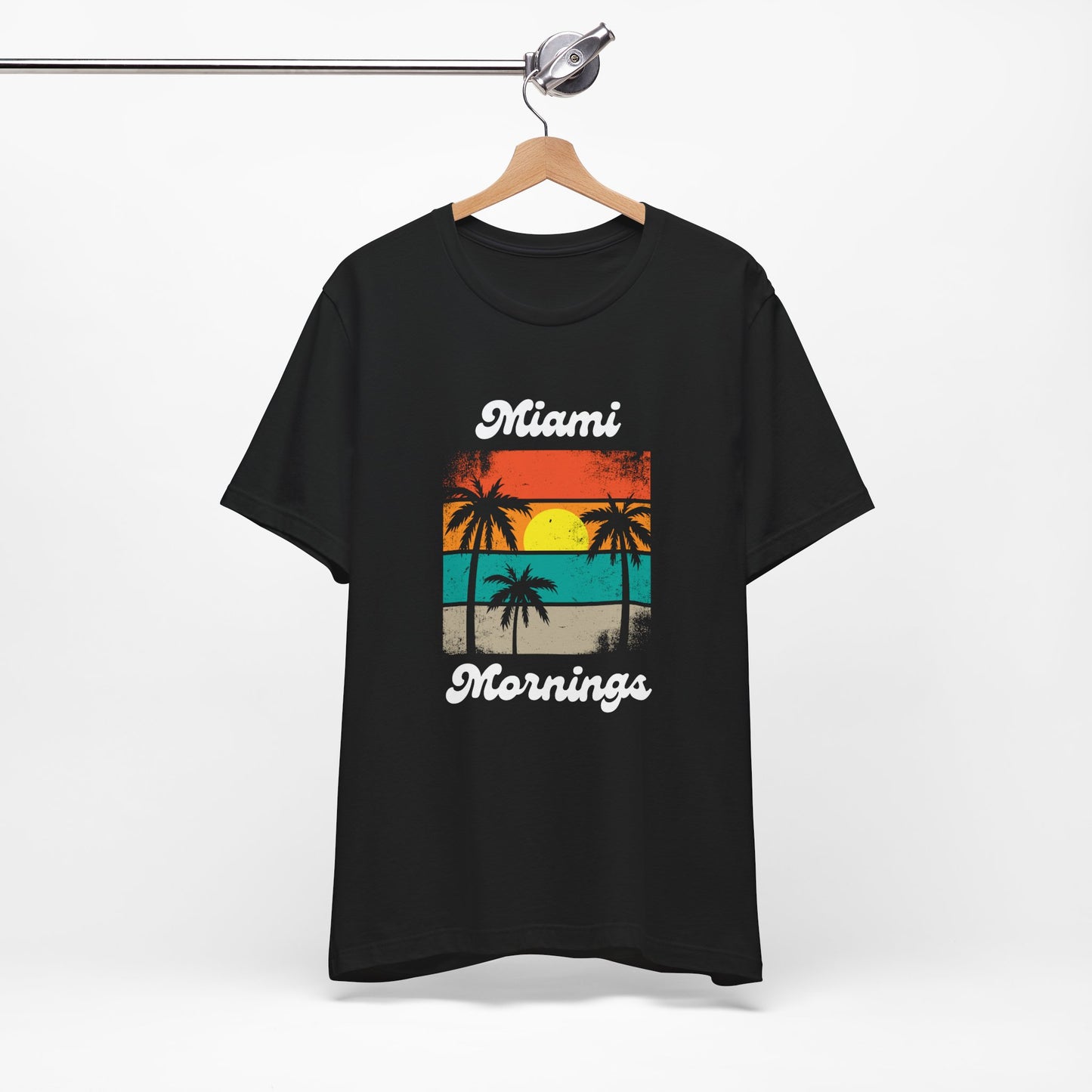 Miami Mornings - Black Unisex Softstyle T-Shirt