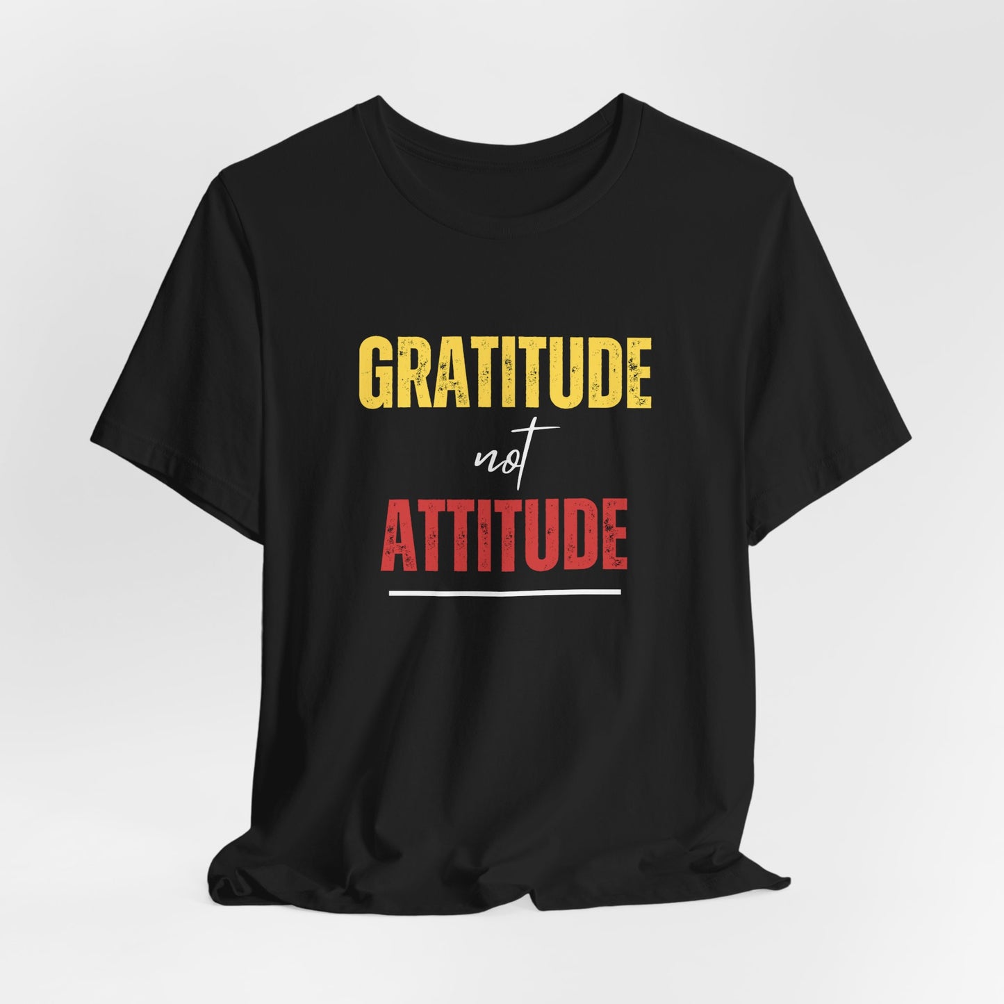 Gratitude Not Attitude - Black Unisex Softstyle T-Shirt