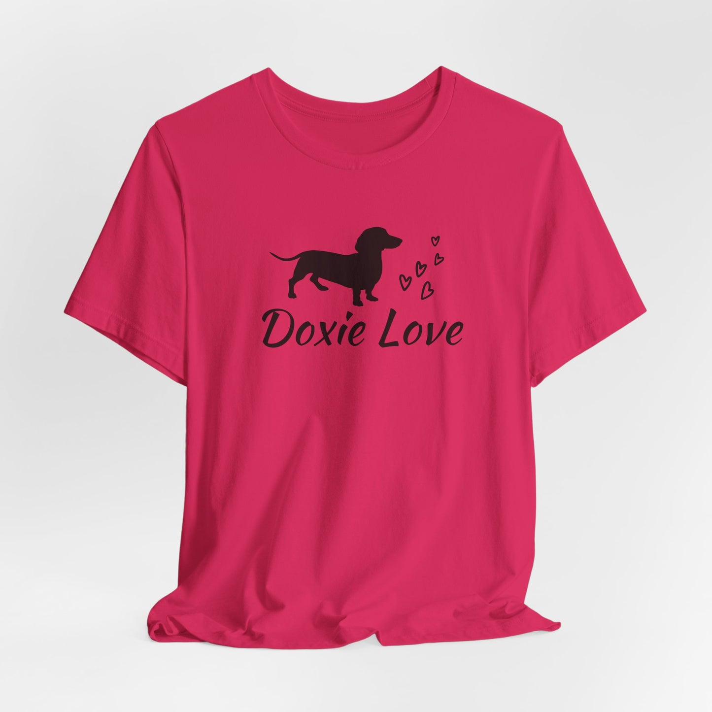 Doxie Love - Black Print - Unisex Softstyle T-Shirt
