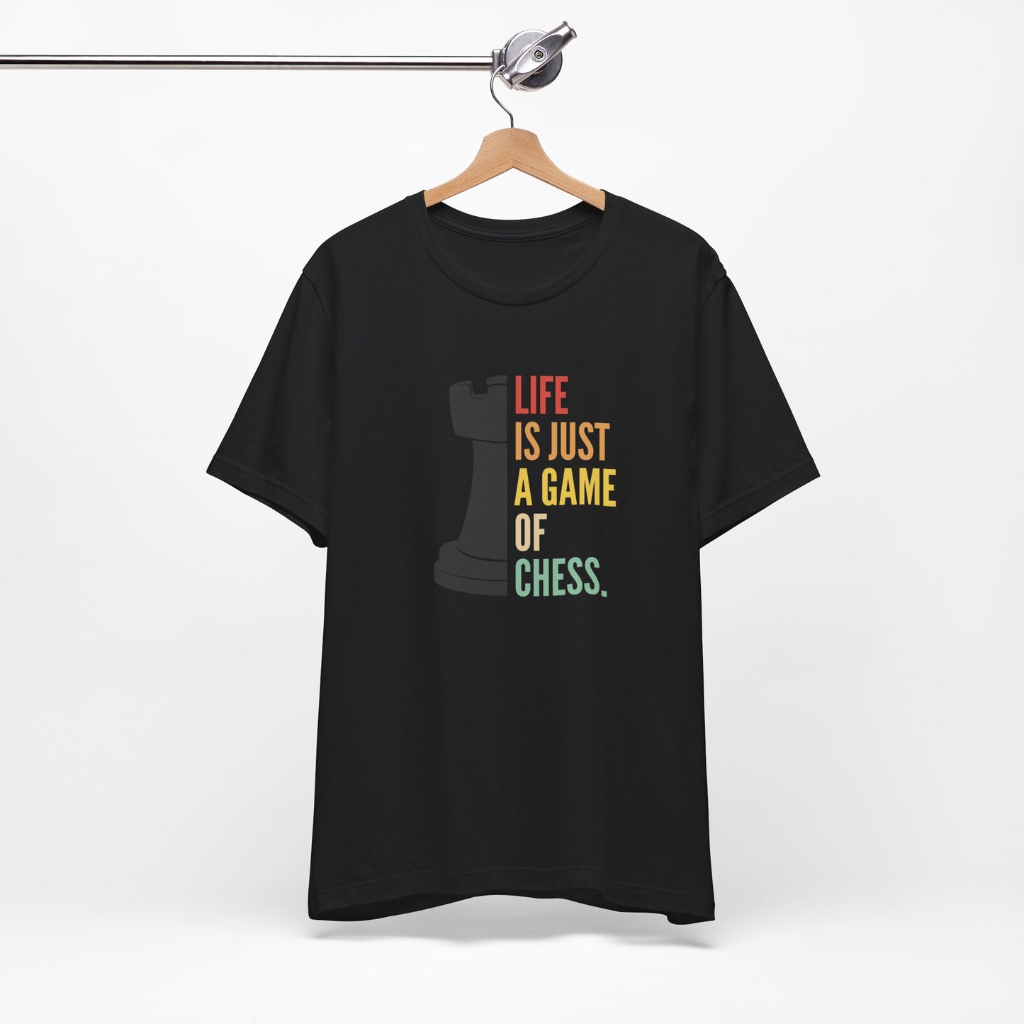 Life is just a Game of Chess - Black Unisex Softstyle T-Shirt
