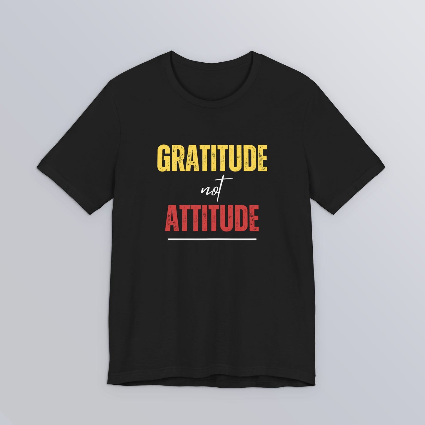 Gratitude Not Attitude - Black Unisex Softstyle T-Shirt