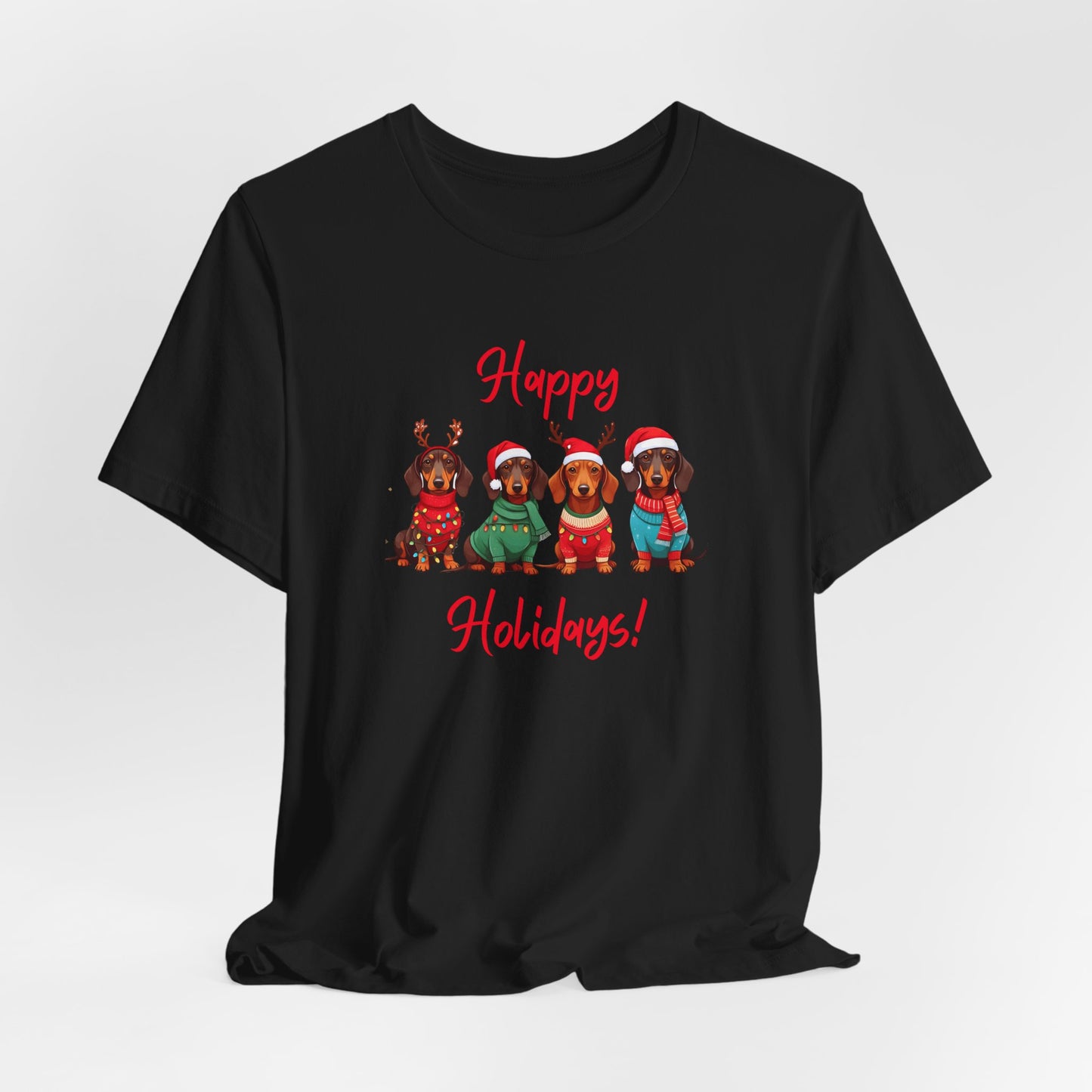 Doxie Happy Holidays - Unisex Softstyle T-Shirt