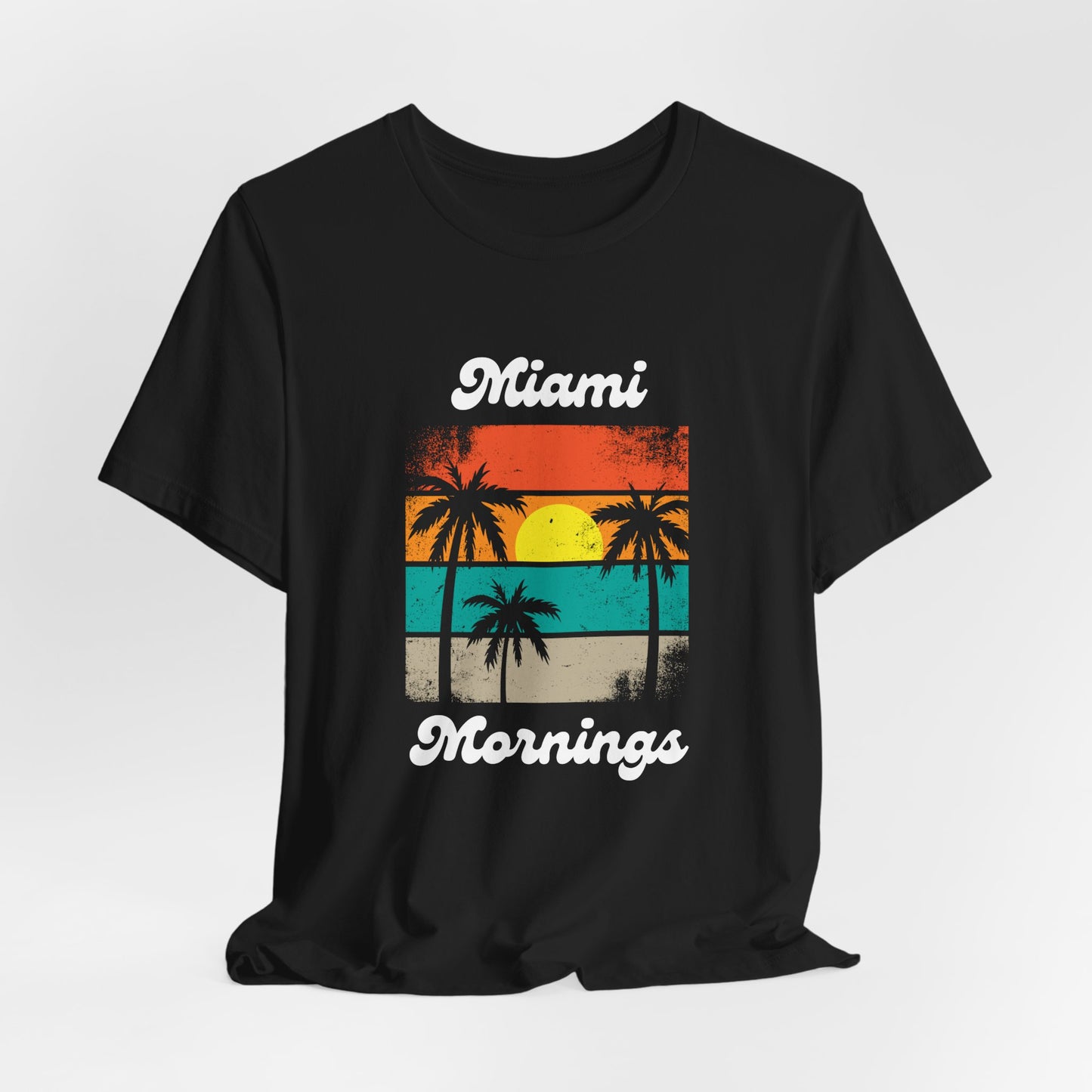 Miami Mornings - Black Unisex Softstyle T-Shirt