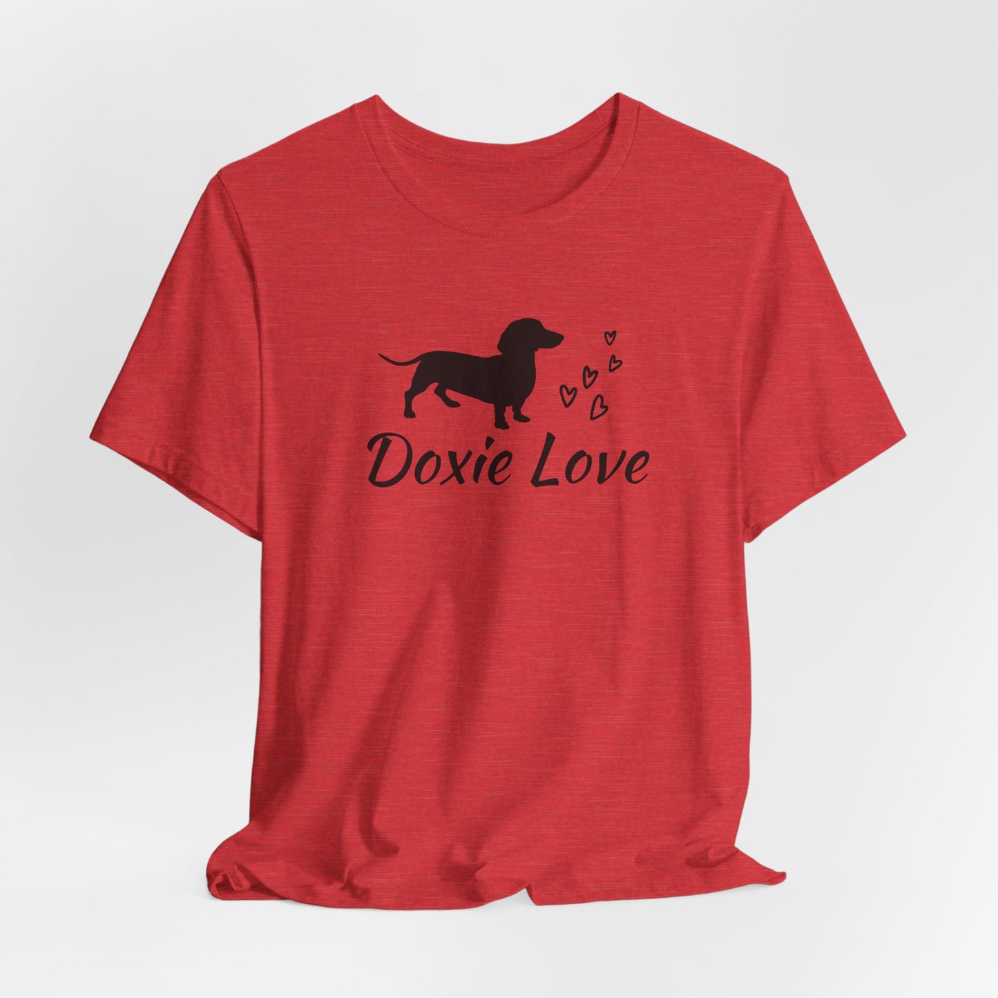 Doxie Love - Black Print - Unisex Softstyle T-Shirt