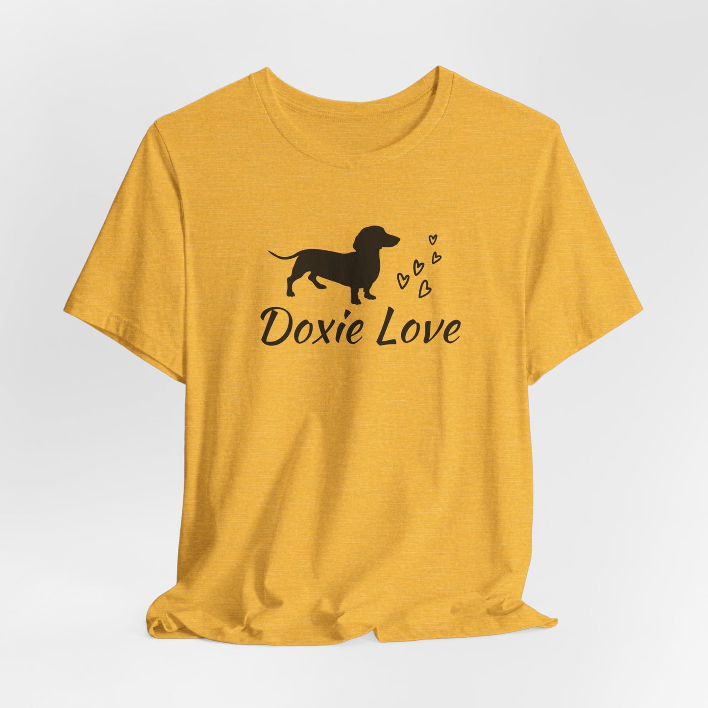 Doxie Love - Black Print - Unisex Softstyle T-Shirt