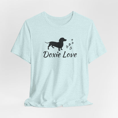 Doxie Love - Black Print - Unisex Softstyle T-Shirt