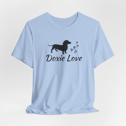 Doxie Love - Black Print - Unisex Softstyle T-Shirt