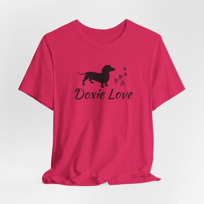 Doxie Love - Black Print - Unisex Softstyle T-Shirt