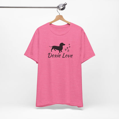 Doxie Love - Black Print - Unisex Softstyle T-Shirt