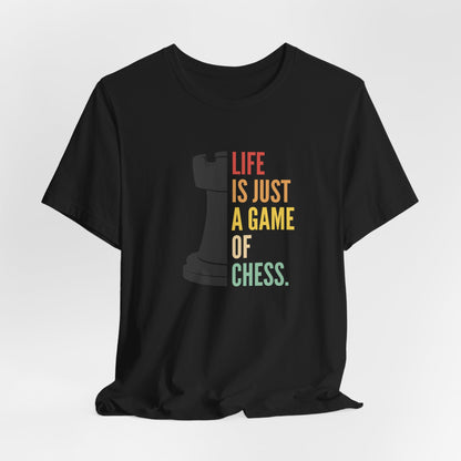 Life is just a Game of Chess - Black Unisex Softstyle T-Shirt