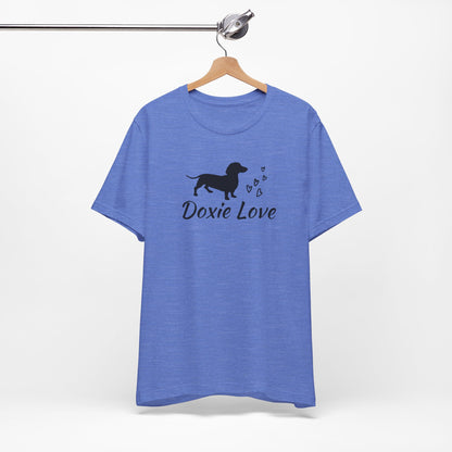 Doxie Love - Black Print - Unisex Softstyle T-Shirt