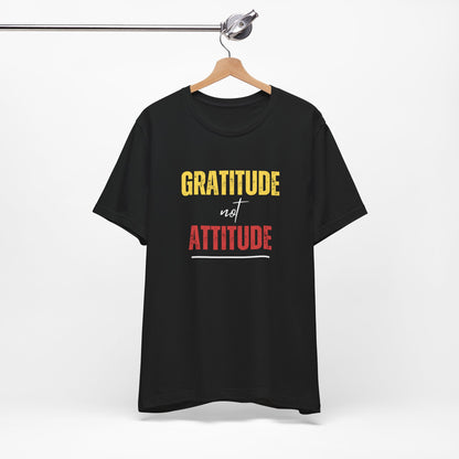 Gratitude Not Attitude - Black Unisex Softstyle T-Shirt