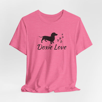 Doxie Love - Black Print - Unisex Softstyle T-Shirt