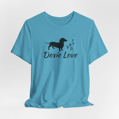 Doxie Love - Black Print - Unisex Softstyle T-Shirt