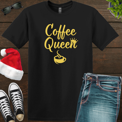 Coffee Queen - Yellow - Unisex Softstyle T-Shirt