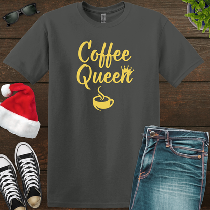 Coffee Queen - Yellow - Unisex Softstyle T-Shirt