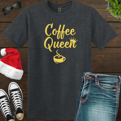 Coffee Queen - Yellow - Unisex Softstyle T-Shirt