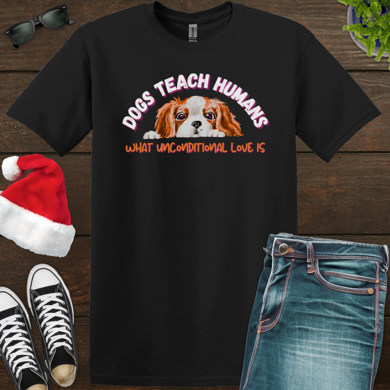 Dogs Teach Humans What Unconditional Love Is - Unisex Softstyle T-Shirt