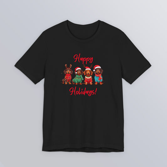 Doxie Happy Holidays - Unisex Softstyle T-Shirt
