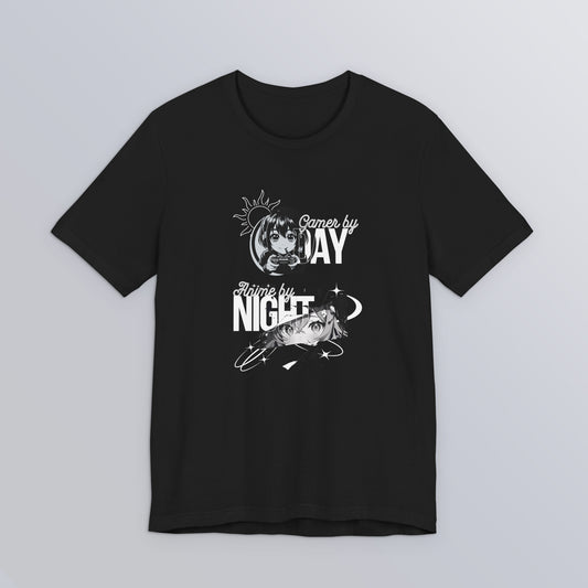 Gamer by Day Anime by Night - Unisex Softstyle T-Shirt