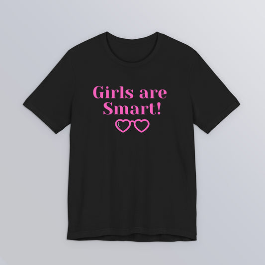 Girls Are Smart - Black Unisex Softstyle T-Shirt