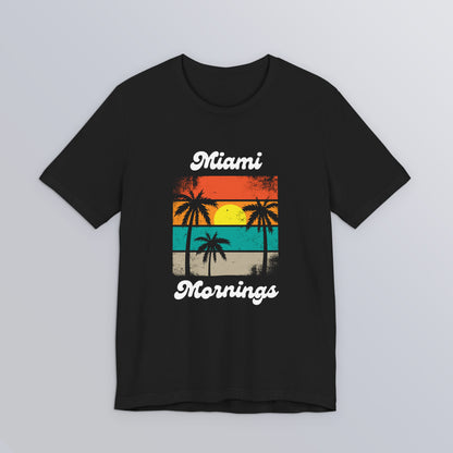 Miami Mornings - Black Unisex Softstyle T-Shirt