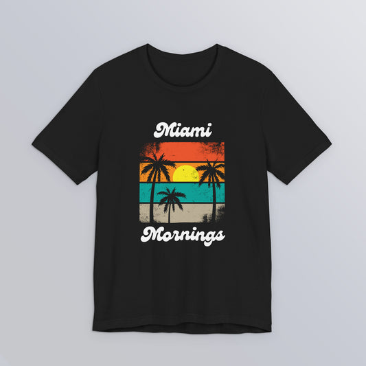 Miami Mornings - Black Unisex Softstyle T-Shirt