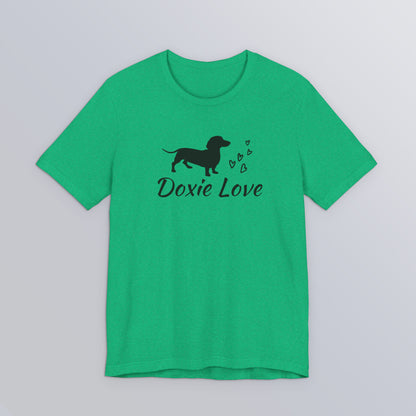 Doxie Love - Black Print - Unisex Softstyle T-Shirt