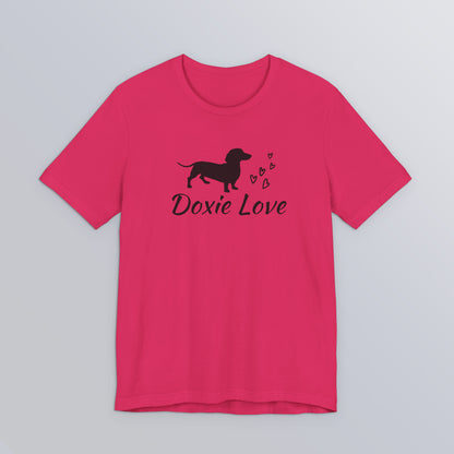Doxie Love - Black Print - Unisex Softstyle T-Shirt