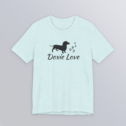 Doxie Love - Black Print - Unisex Softstyle T-Shirt