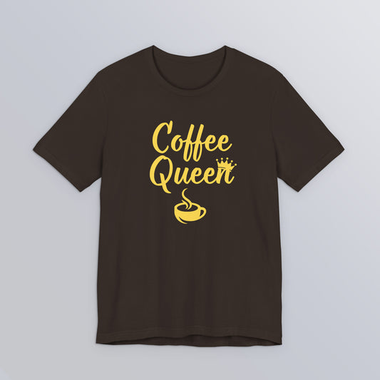 Coffee Queen - Yellow - Unisex Softstyle T-Shirt