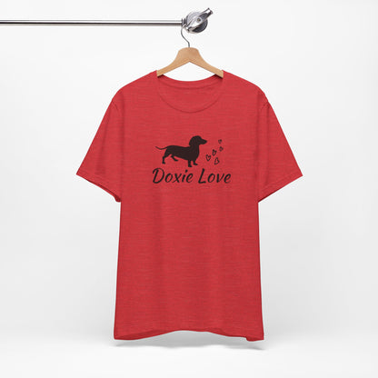 Doxie Love - Black Print - Unisex Softstyle T-Shirt