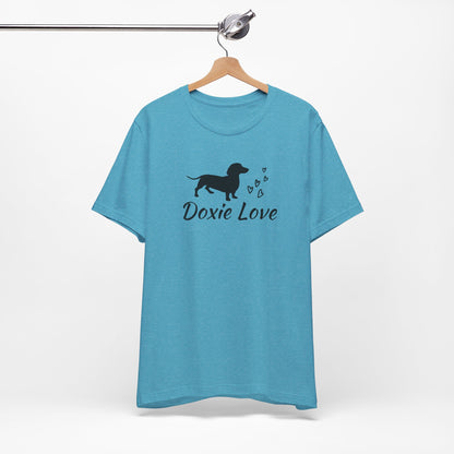 Doxie Love - Black Print - Unisex Softstyle T-Shirt
